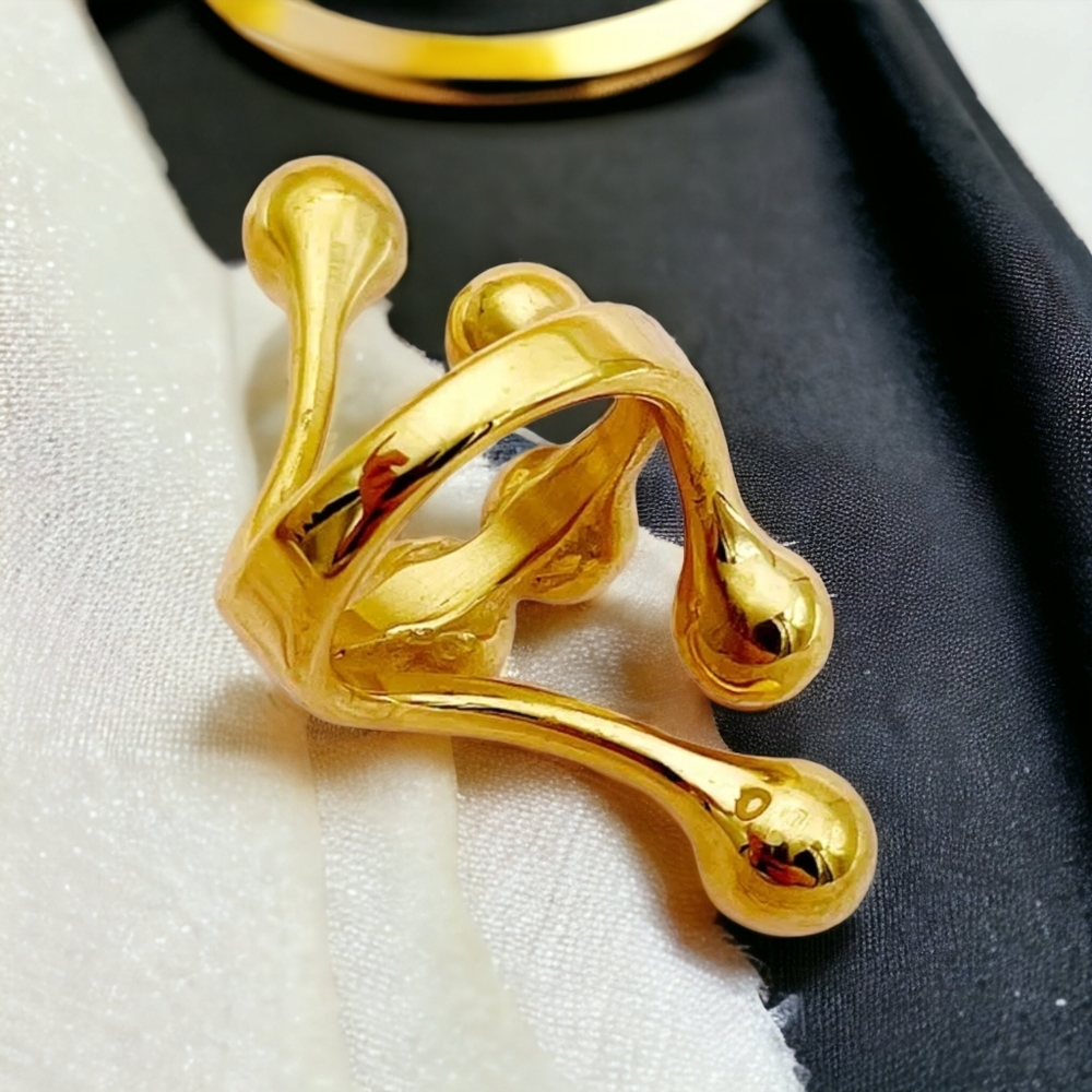 🆕️ 18K Gold Plated Stainless Steel Exclusive Design Ring - Picture 4 of 7